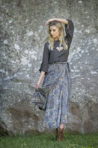 Double layer wrap skirt