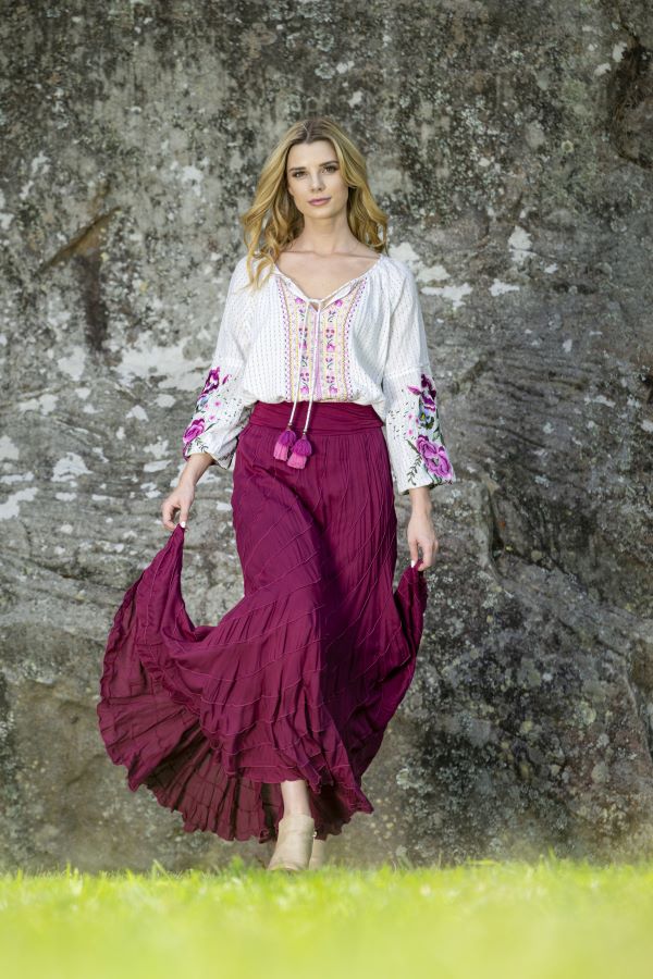 Nova Skirt - Wine | Maxi Skirt | Cienna Designs