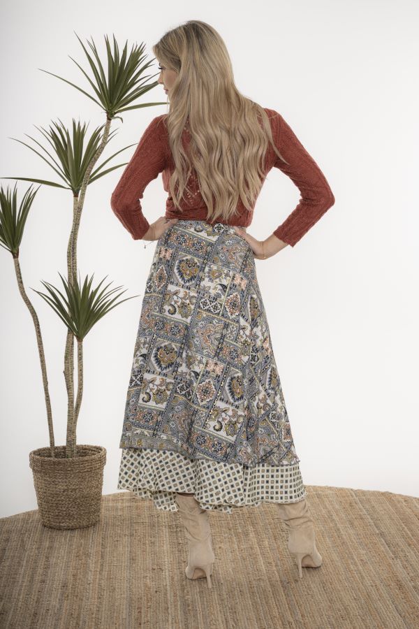 Barika Wrap skirt | Silk Skirt | Cienna Designs