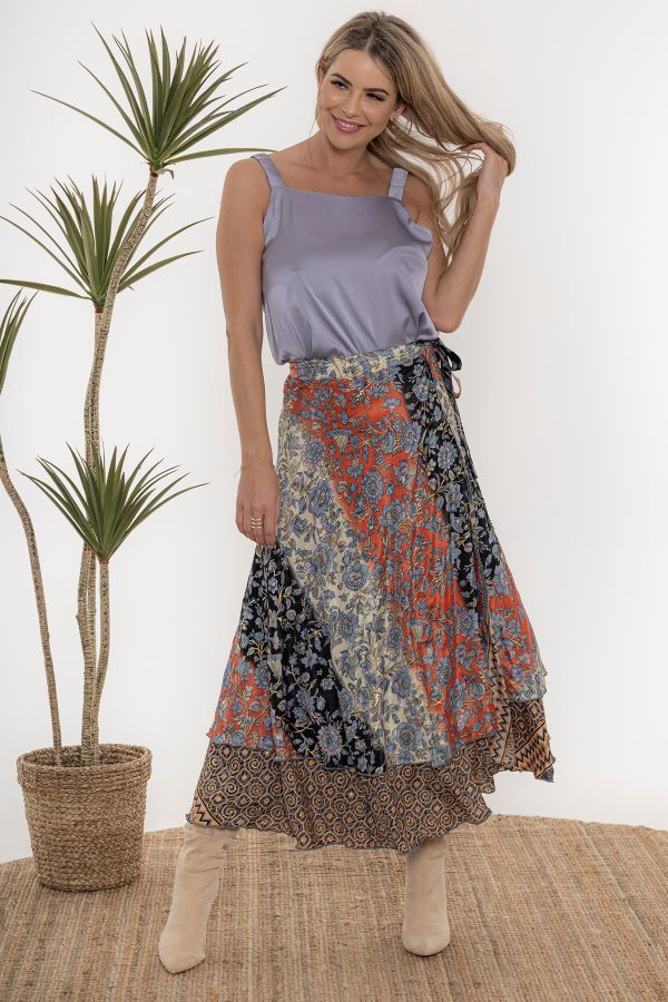 Nala Wrap skirt | Silk Skirt | Cienna Designs