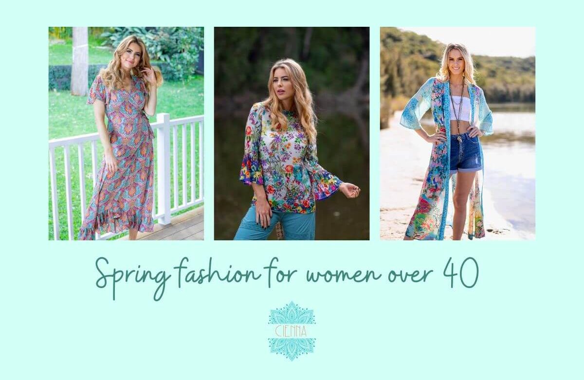 Spring fashion for women over 40 featuring mazlifestyle