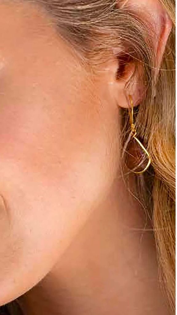 Brown stone earrings