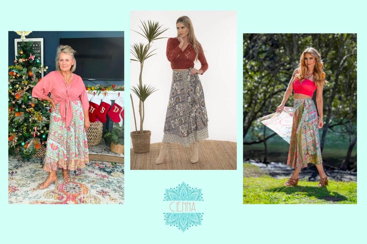 High-Waisted Wrap Maxi Skirts for All Ages