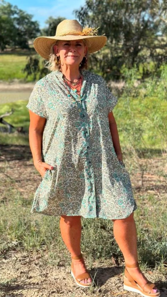 Meadows boho style shirt dress